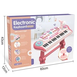 اسباب بازی پیانو الکترونیکی با صندلی و میکروفون Electronic Keyboard Musical_اسباب بازی موسیقی